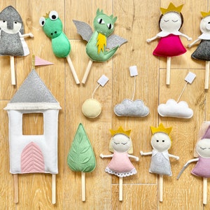New Pastel and glitter Fairy Tale puppets and decorations for Mimiki puppet theatre