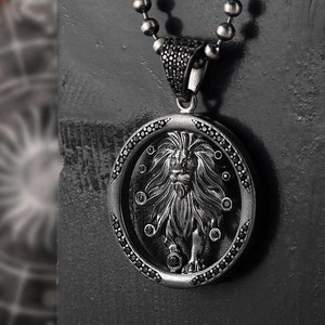 Löwe Sternzeichen Halskette | Unisex Silber Horoskop Schmuck | Handgemachtes Geburtstagsgeschenk für Sie & Ihn | Vatertag, Weihnachten, Valentinstag