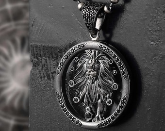 Leo Zodiac Sign Necklace | Unisex Silver Horoscope Jewelry | Handmade Birthday Gift for Him & Her | Father's Day, Christmas, Valentine's