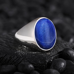 Blue Star Stone Stone Minimal Ring in Silver Natural Gemstone - Etsy