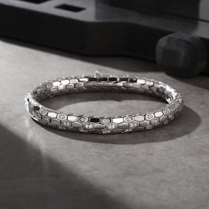 Handmade 925 Silver Unisex Bracelet, Unique Gift for Him, Stylish Jewelry, Birthday & Anniversary Present, Fashion Bracelet, Father's Day