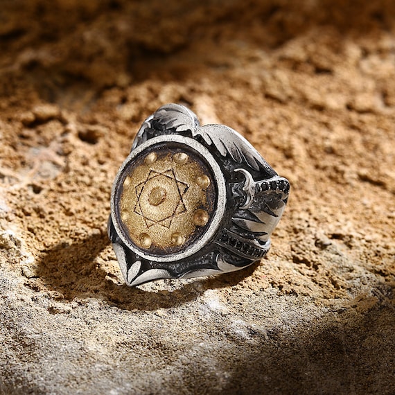 Solid 925 Sterling Silver Alif Design Archer Thumb Ottoman Turkish Men's  Ring | eBay
