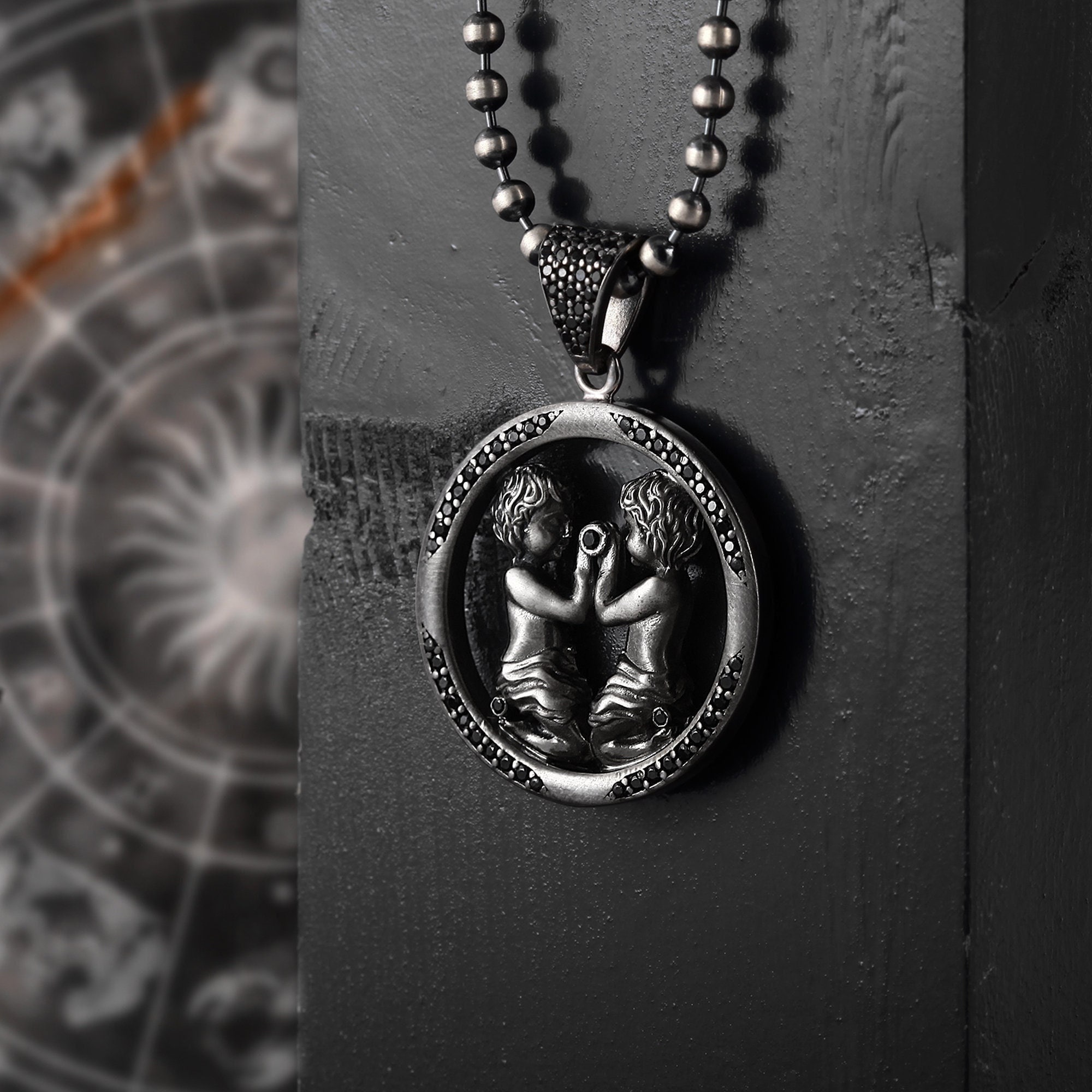 Mens gemini necklace deals