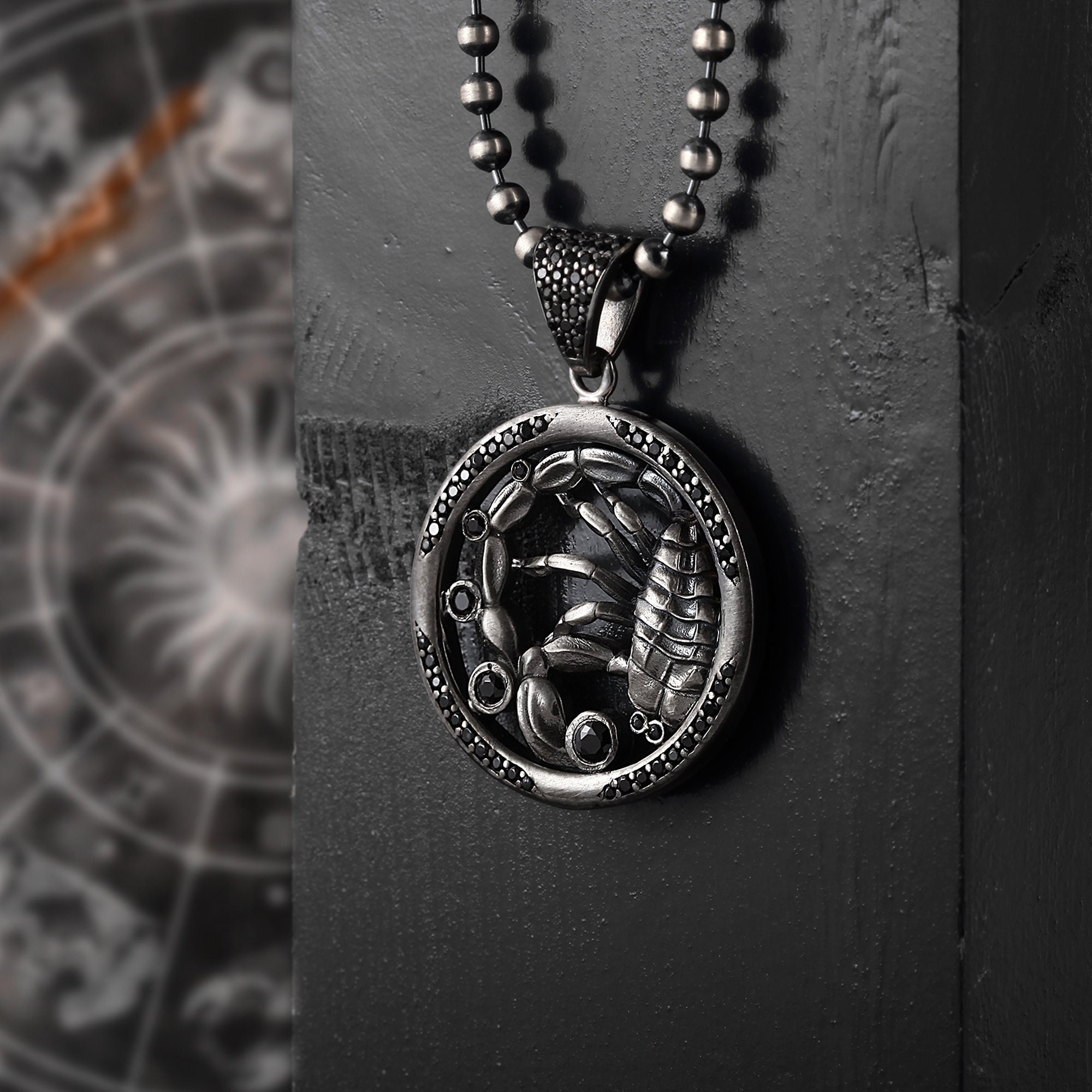 Scorpio Zodiac Sign Sterling Silver 
