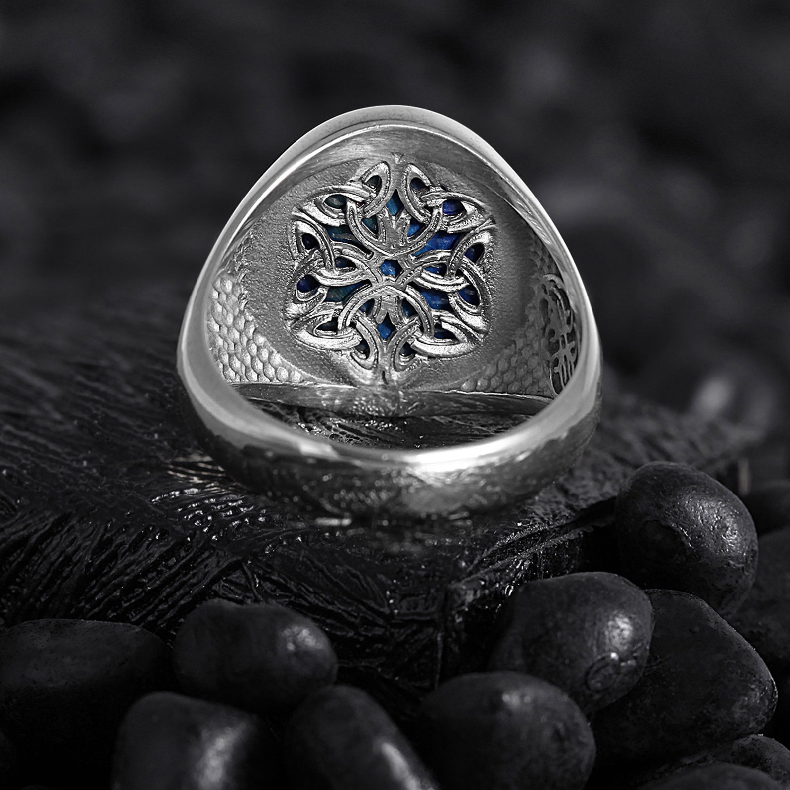 Blue Star Stone Stone Minimal Ring in Silver Natural Gemstone - Etsy