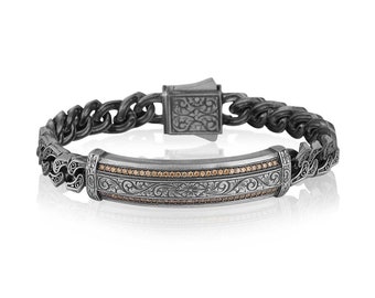 Buy Custom Engraved Sterling Silver Bracelet Ideal Men's