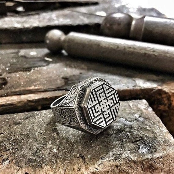 Handmade Coordinates Ring Engraved, Custom Location Silver India | Ubuy