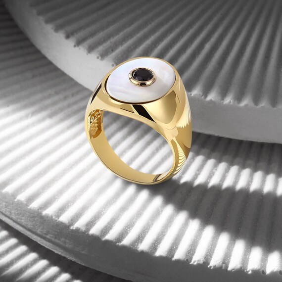 18K Gold Bonded Unique Ring Valentine s Day Gift for Him Unique