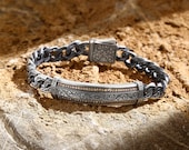 d*2様 Loud Style Design silver bracelet s Silpada Multi Squared Link Toggle Bracelet 925 Sterling
