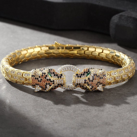 Mens panther bracelet deals