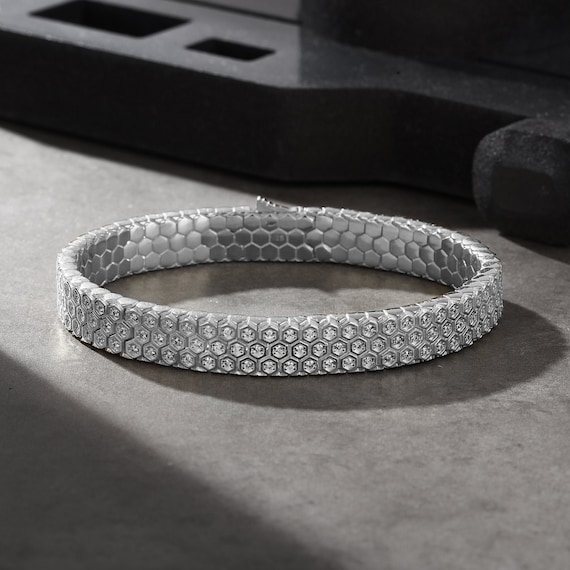 Mens diamond bracelet australia deals
