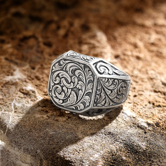 Mens Ring Engraveable Sterling Silver Mens Ring Engraveable Sterling Silver