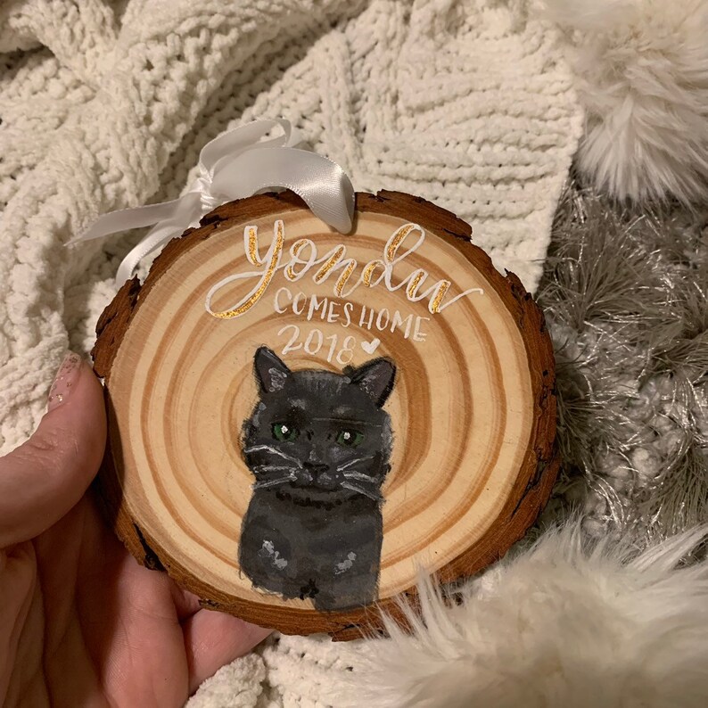 Custom Pet Ornament / Wood Pet Ornament / Pet Portrait / Etsy