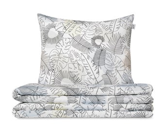 Cotton bedding set with Jungle print duvet cover pillow cases