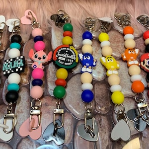 Beaded Phone Charm: Silicone Kindle Holder Strap