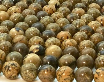 Paintbrush Jasper beads, 8mm round, mala beads