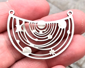 Solar System Pendant in stainless steel, 34mm