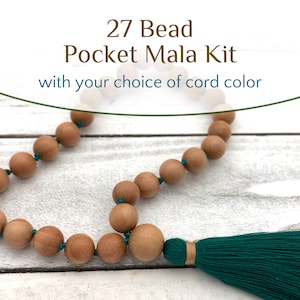 Burflower Wood Pocket Mala Kit: DIY 27 Beads