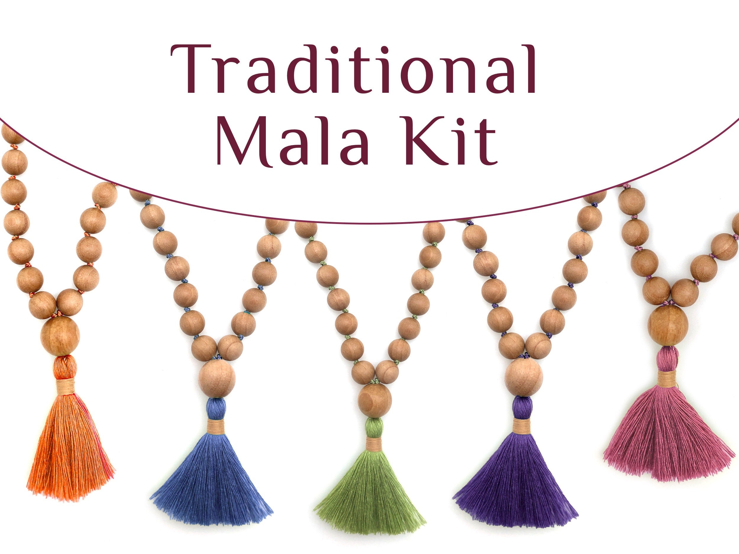 DIY Mala Necklace Kit, Make Your Own Mala, DIY Jewelry Kit, Diy