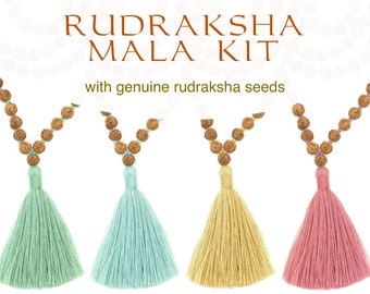 Rudraksha Mala Kit with your choice of cord & thread colors