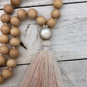 Mother of Pearl Mala Kit make your own high quality knotted mala image 3