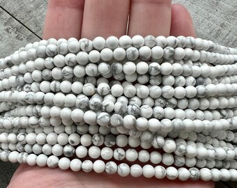 4mm Howlite Beads