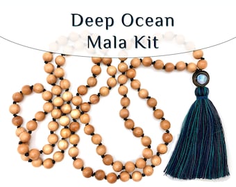 Deep Ocean Mala Kit: Make your own wood & abalone shell mala!