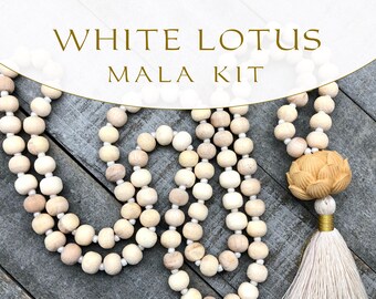 White Lotus Mala Kit - make your own high quality mala