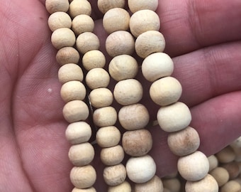 Neem Beads, 6mm or 8mm, strands of 100 beads