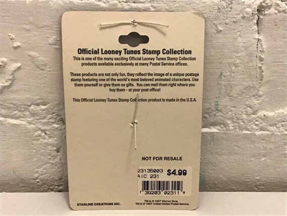 Vintage 97 Looney Tunes Taz Stamp Collection Key Chai… - Gem