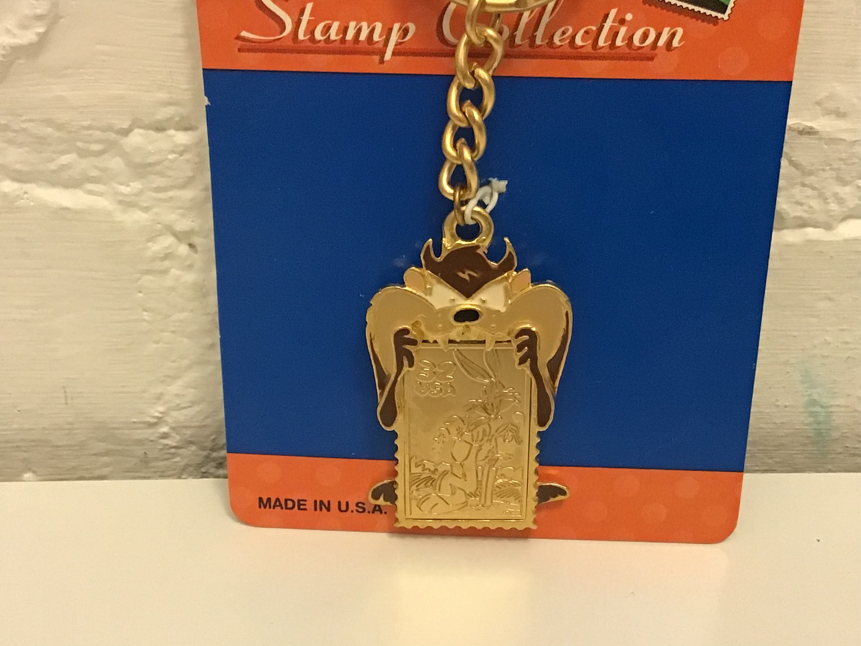 Vintage 97 Looney Tunes Taz Stamp Collection Key Chain. - Etsy