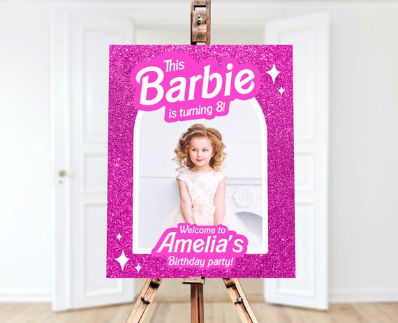 Barbie birthday sign hot sale