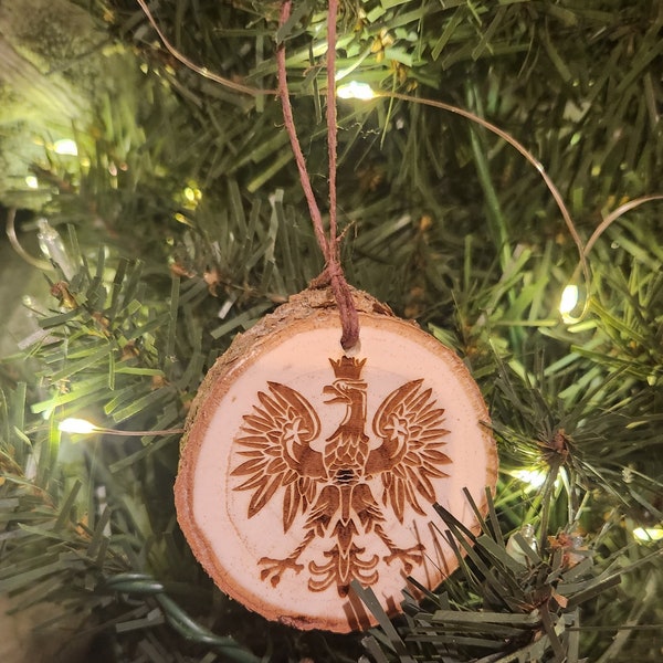 Laser engraved Polish Eagle Christmas ornament! Polska, Poland, Polish, Polish pride, Polish Eagle, Polish flag, Polish heritage