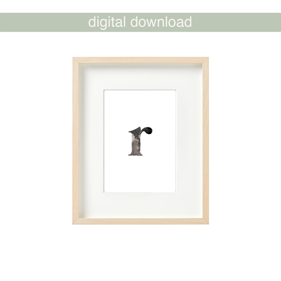 Letter R, Digital Download, Digital Download Art, Digital Download Wall ...