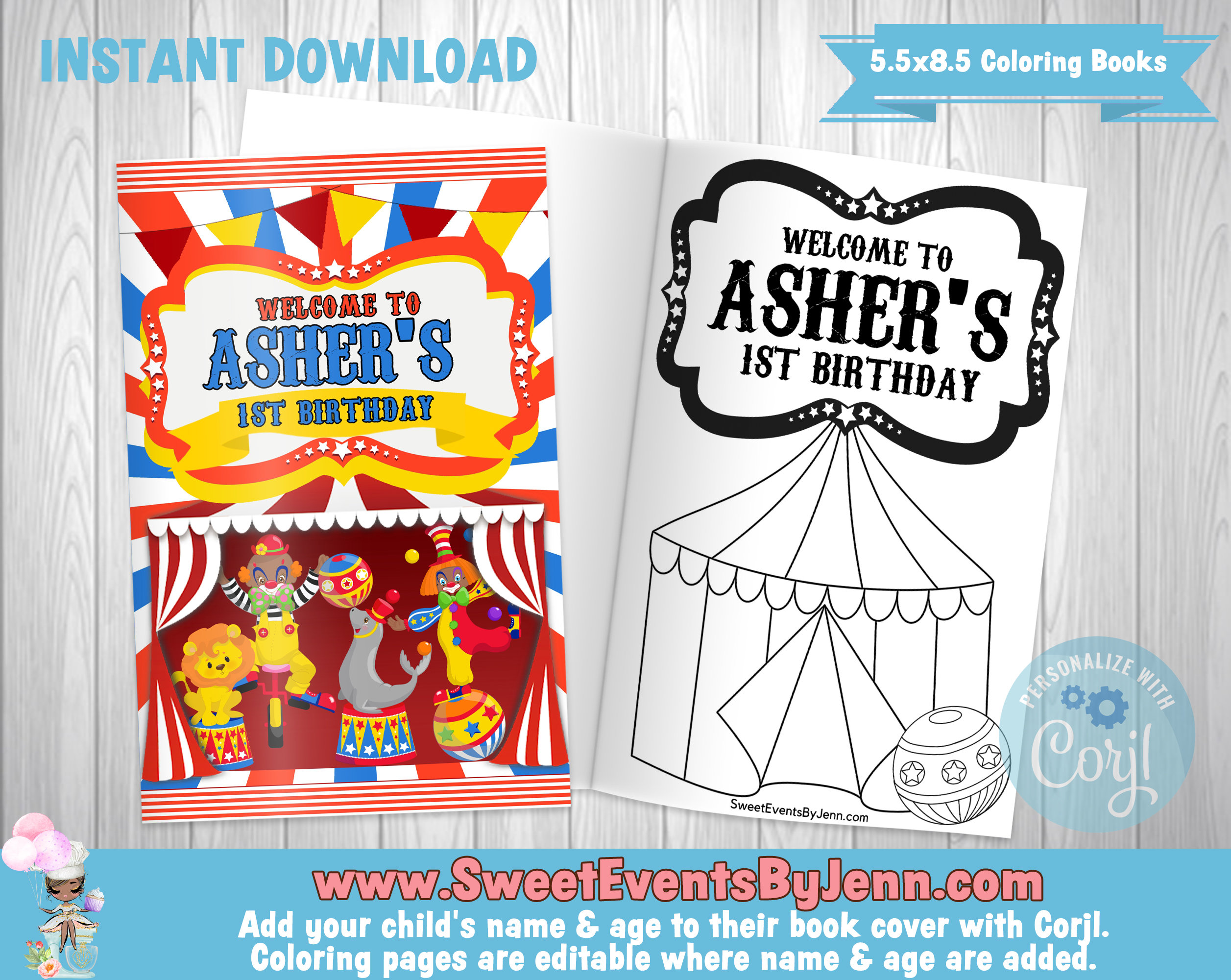 Circus Ticket Coloring Page
