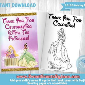 Princess Coloring Book - Printable Coloring Book - Instant Download ...