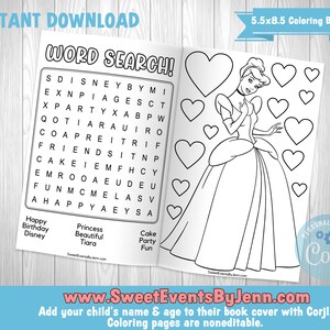 Princess Coloring Book - Printable Coloring Book - Instant Download ...