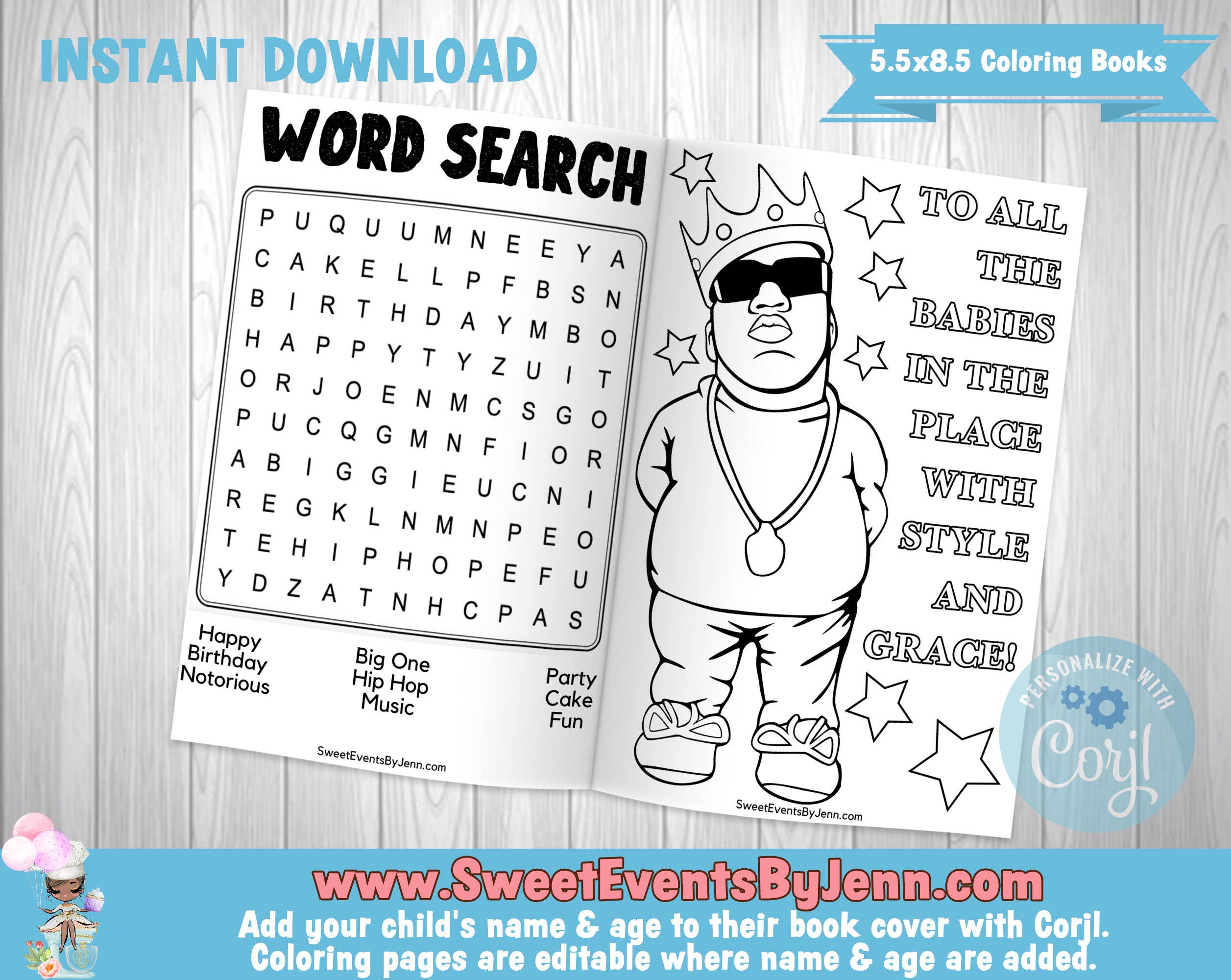 Notorious One Coloring Book Printable Coloring Book - Etsy