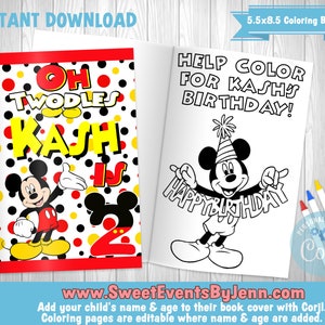 Custom Coloring Book - Printable Coloring Book - Instant Download - Corjl - Editable Book Cover & Coloring Pages
