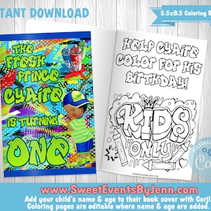 Prince Coloring Book Printable Coloring Book Instant Download Corjl ...