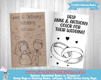 Personalized Wedding Coloring Book & Crayon Favors