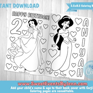 Princess Coloring Book - Printable Coloring Book - Instant Download ...