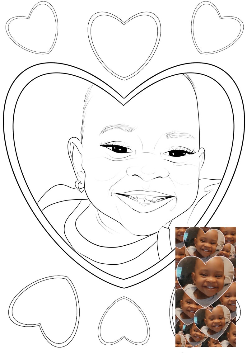 Convert Photo Into Coloring Page Add on Custom Coloring Book | Etsy