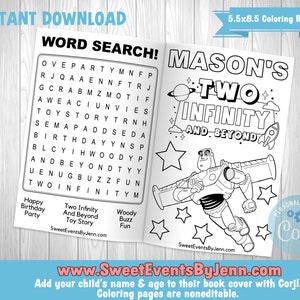 2nd Birthday Custom Coloring Book - Printable Coloring Book - Instant ...