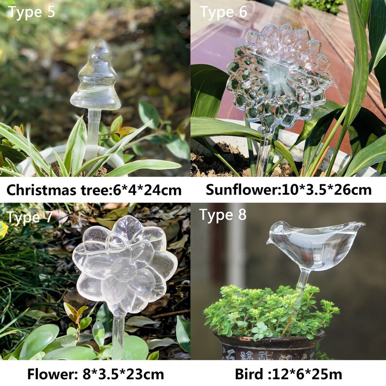 Indoor Plant Glass Watering Globes Self Watering Automatic Etsy UK