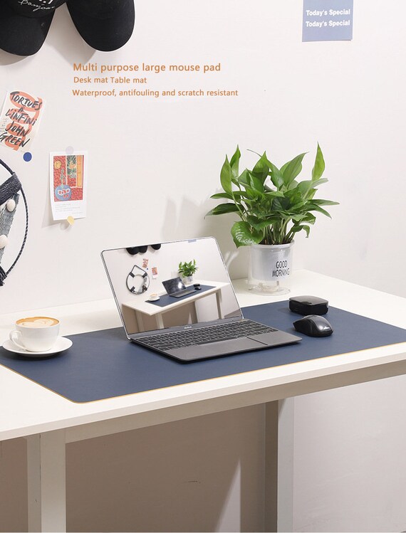 Clear Desk Pad,Transparent Desk Cover with Round Edge,Non-Slip Writing Desk  Table Protector,Computer Gaming Laptop Plastic Desk Mat for Office Home
