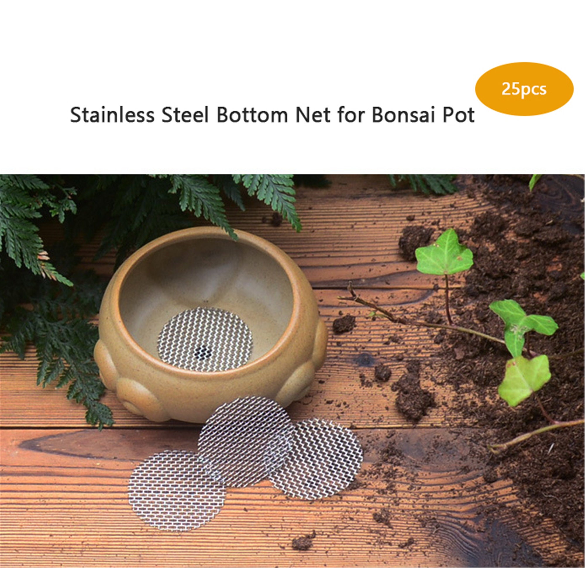25pc Bonsai Pot Bottom Grid Mat Mesh Flower Pot Hole Mesh Etsy