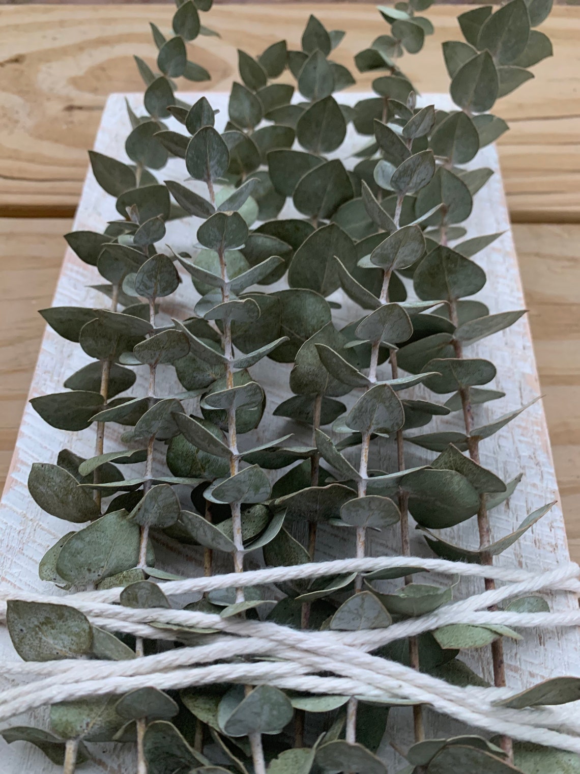 Farmhouse Dried Eucalyptus Stems White Rustic Wall Hanging Etsy