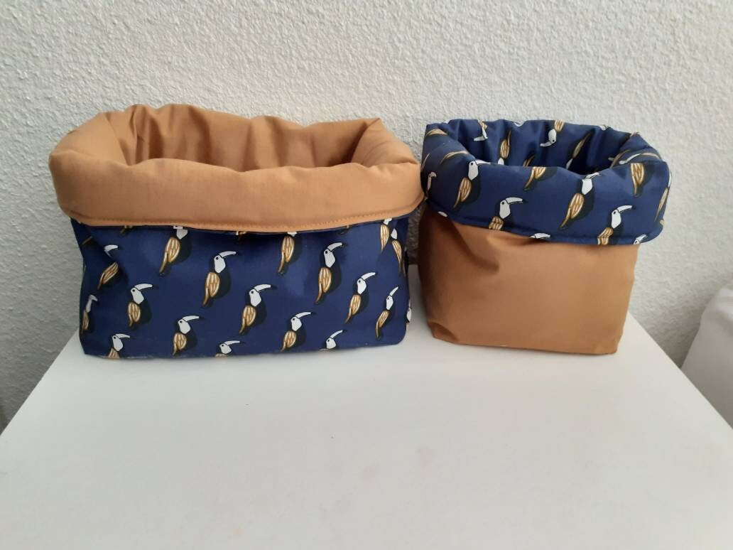 Lot de 2 Panières Molletonnées