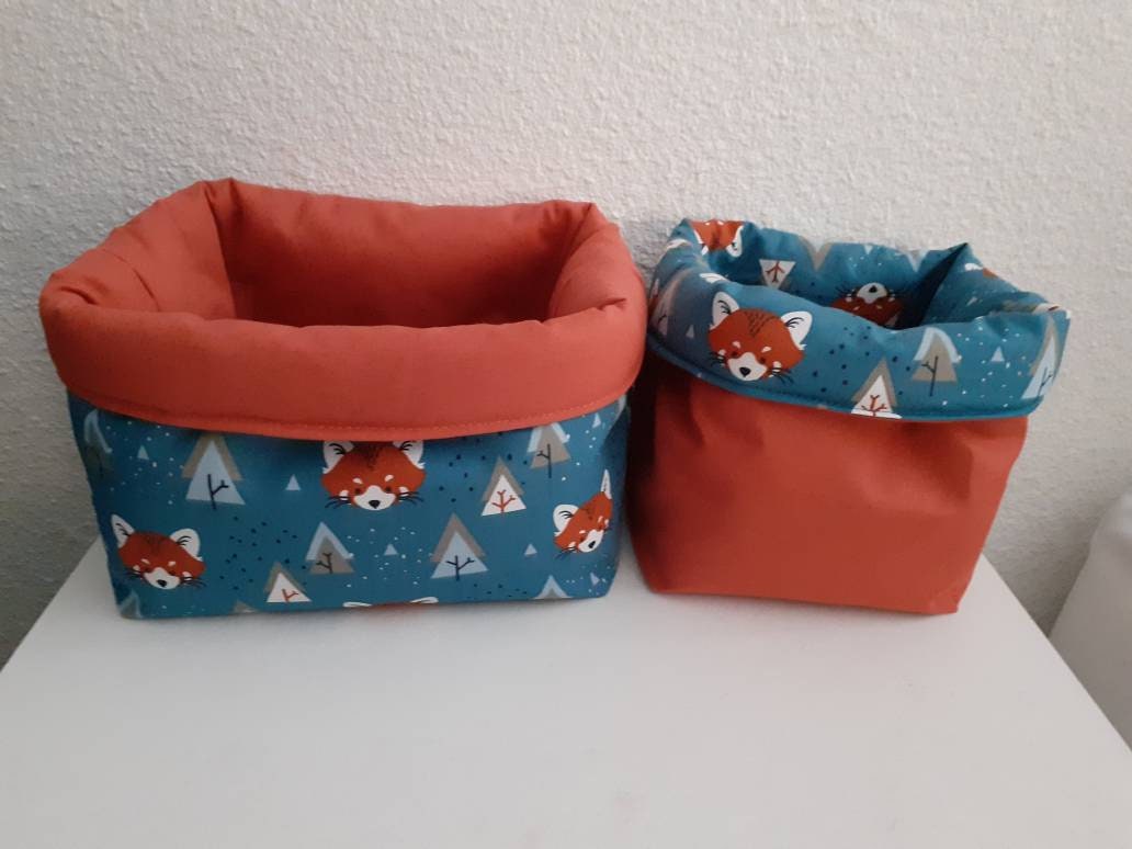 Lot de 2 Panières Molletonnées